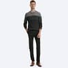 Stripe crew knit