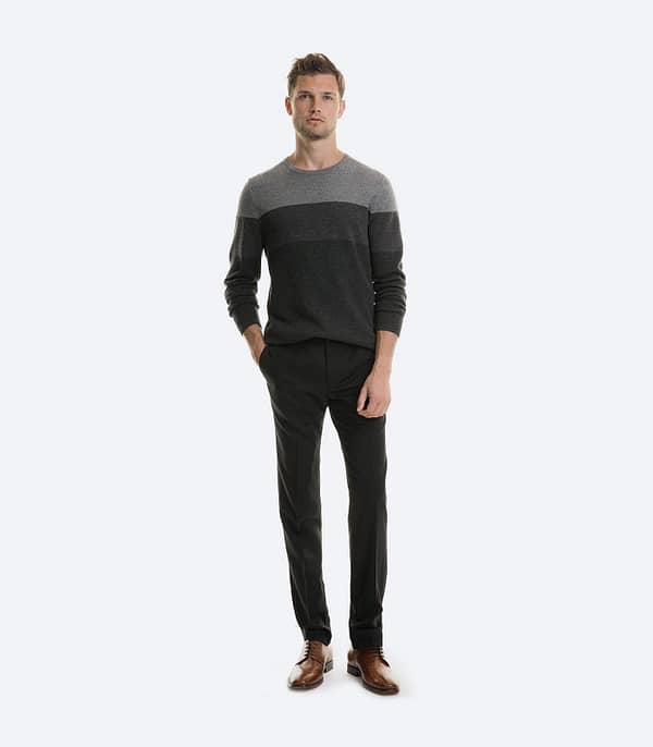 Stripe crew knit